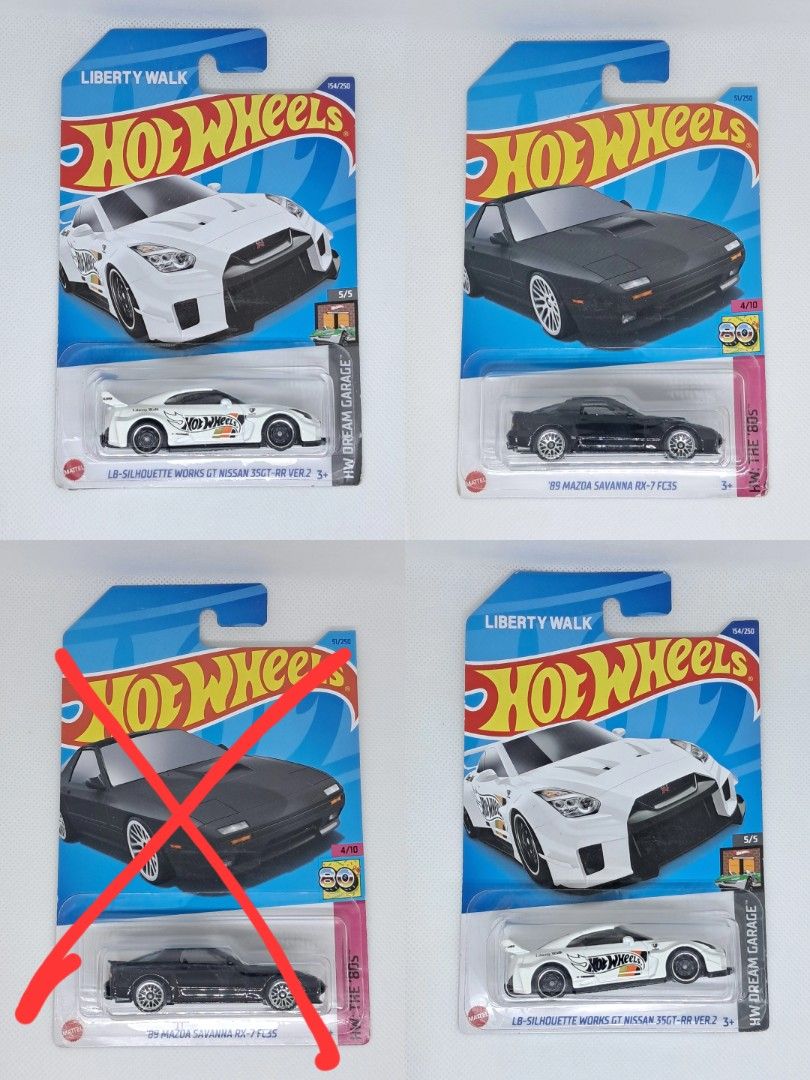 Hot Wheels: JDM (Category: Vehicle & Diecast Models) located in Quezon City. Submitted by affcollection (Listing ID 1443807361, Image 2). Description: 👇 Click "Read More" to view PRICE LIST below 👇 (starting from P120) All factory sealed, but may have soft corners and/or blister issues See pictures for condition MOP: Gcash / Maya MOD: Lalamove / Grab / J&T / LBC 📍Culiat, Quezon City 🚥🚥 LB-Silhouette Works GT Nissan 35GT-RR Ver.2 (cracked bli
