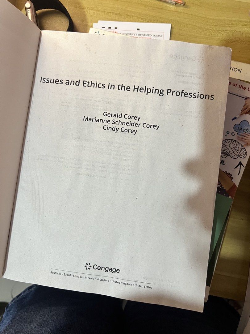 Issues and Ethics in the Helping Professions Philippine Edition Textbook (Category: Textbooks) located in Paranaque City. Submitted by dndjai (Listing ID 1449894484, Image 3). Description: 🔱 Title: Issues and Ethics in the Helping Professions textbook 🔱 Philippine Edition 🔱 Authors: Gerald Corey, Marianne Schneider Corey, and Cindy Corey 🔱 Publisher: Cengage 🔱 No highlights & annotations.