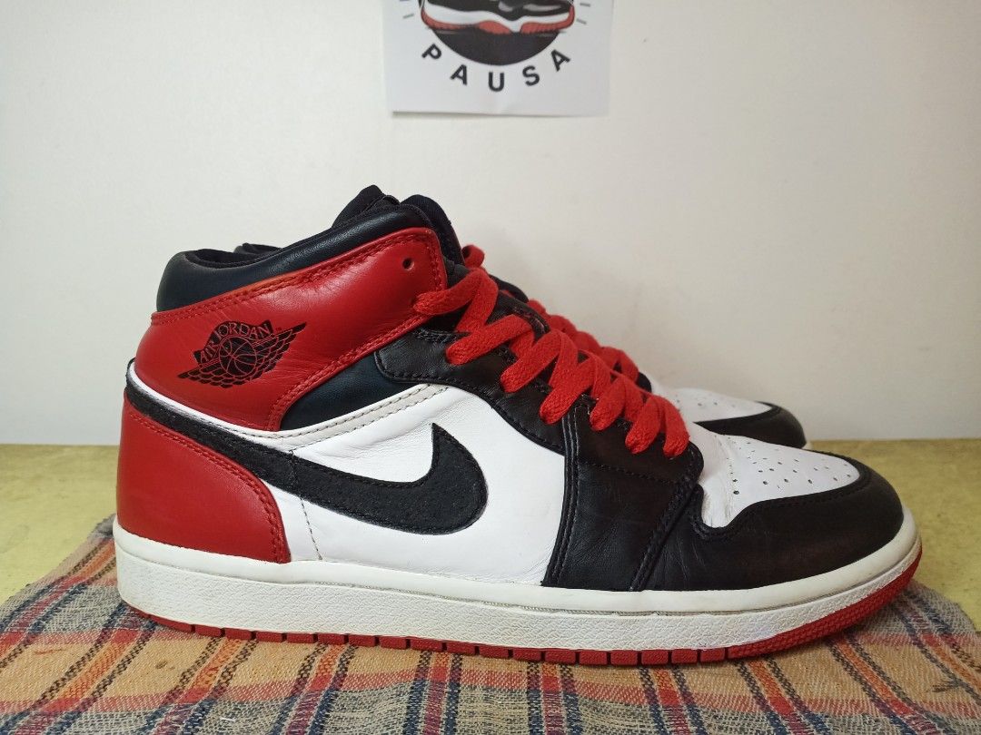 Jordan 1 Old Love Mid Size 9.5 (Category: Sneakers) located in General Santos City (Dadiangas). Submitted by michaelmp2026 (Listing ID 1449790857, Image 2). Description: - Jordan 1 Old Love Mids - Size: 9.5 - Condition: Used - Notable Flaws: Minor scuffs on toe box, slight creasing - Sole Condition: Good - Laces: Red - Feel free to ask any questions!.