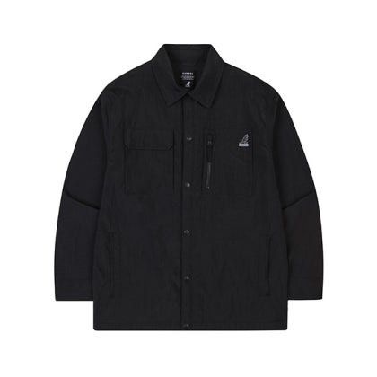 Kangol Black Utility Jacket W23 L30 (Category: Coats, Jackets and Outerwear) located in Cadiz. Submitted by jaybatiller (Listing ID 1449814395, Image 1). Description: - Classic black coach jacket from Kangol - Button-up front with a collar - Two chest pockets - Zippered pocket on the left chest - Embroidered Kangol logo on the chest - Long sleeves with button cuffs - Simple and classic style.