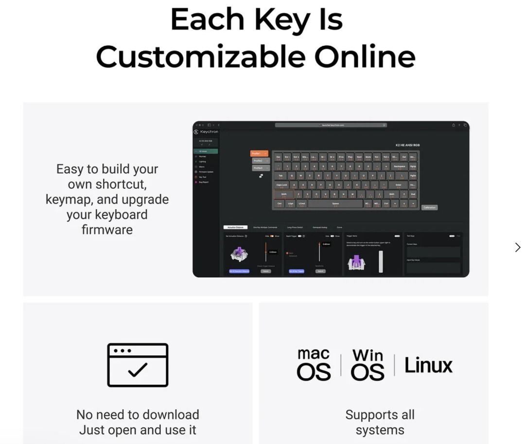 Keychron K2 HE 75% Wireless Magnetic Switch Keyboard510056514936514568