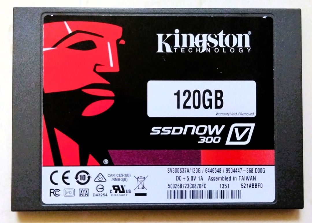 由 bbs1593 (刊登 ID 1449840811，圖片 1) 提交，位於 桃園市 (Taoyuan) 的 Kingston 金士頓 SSD 固態硬碟 120GB 2.5 吋 筆電/桌上型電腦 專用 (類別：硬碟及儲存裝置)，說明：kingston 金士頓 120GB 2.5 吋 SSD 固態硬碟 筆電/桌上型電腦專用!! 型號：SV300S37A / 120GB 容量/傳輸介面：120GB Read: Up to 500MB/s Max ; Write: 480MB/s** 多元相容支援WIN/MAC/Android BSMI編號：D43254 。