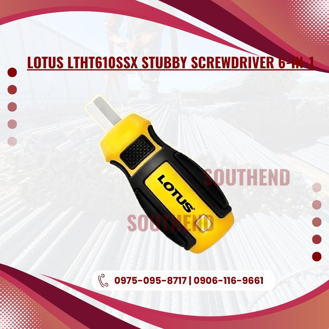 LOTUS LTHT610SSX STUBBY SCREWDRIVER 6-IN-1 (Category: Everything Else Others) located in Caloocan City. Submitted by jepoy_southendconstruction (Listing ID 1449771221, Image 1). Description: 𝕆ℕ 𝕊𝕋𝕆ℂ𝕂 – ℍ𝕚𝕘𝕙-ℚ𝕦𝕒𝕝𝕚𝕥𝕪 𝕀𝕟𝕕𝕦𝕤𝕥𝕣𝕚𝕒𝕝 & ℂ𝕠𝕟𝕤𝕥𝕣𝕦𝕔𝕥𝕚𝕠𝕟 𝕄𝕒𝕥𝕖𝕣𝕚𝕒𝕝𝕤 𝕃𝕠𝕠𝕜𝕚𝕟𝕘 𝕗𝕠𝕣 𝕢𝕦𝕒𝕝𝕚𝕥𝕪 𝕔𝕠𝕟𝕤𝕥𝕣𝕦𝕔𝕥𝕚𝕠𝕟 𝕒𝕟𝕕 𝕙𝕒𝕣𝕕𝕨𝕒𝕣𝕖 𝕞𝕒𝕥𝕖𝕣𝕚𝕒𝕝𝕤? 𝕎𝕖 𝕤𝕦𝕡𝕡𝕝𝕪 𝕒 𝕨𝕚𝕕𝕖 𝕣𝕒𝕟𝕘𝕖 𝕠𝕗 𝕕�