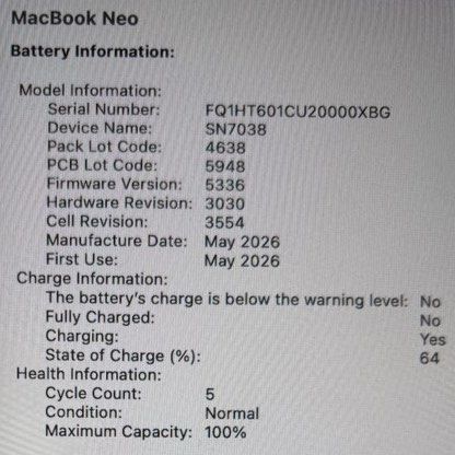 MacBook Neo 256GB510184853278576642