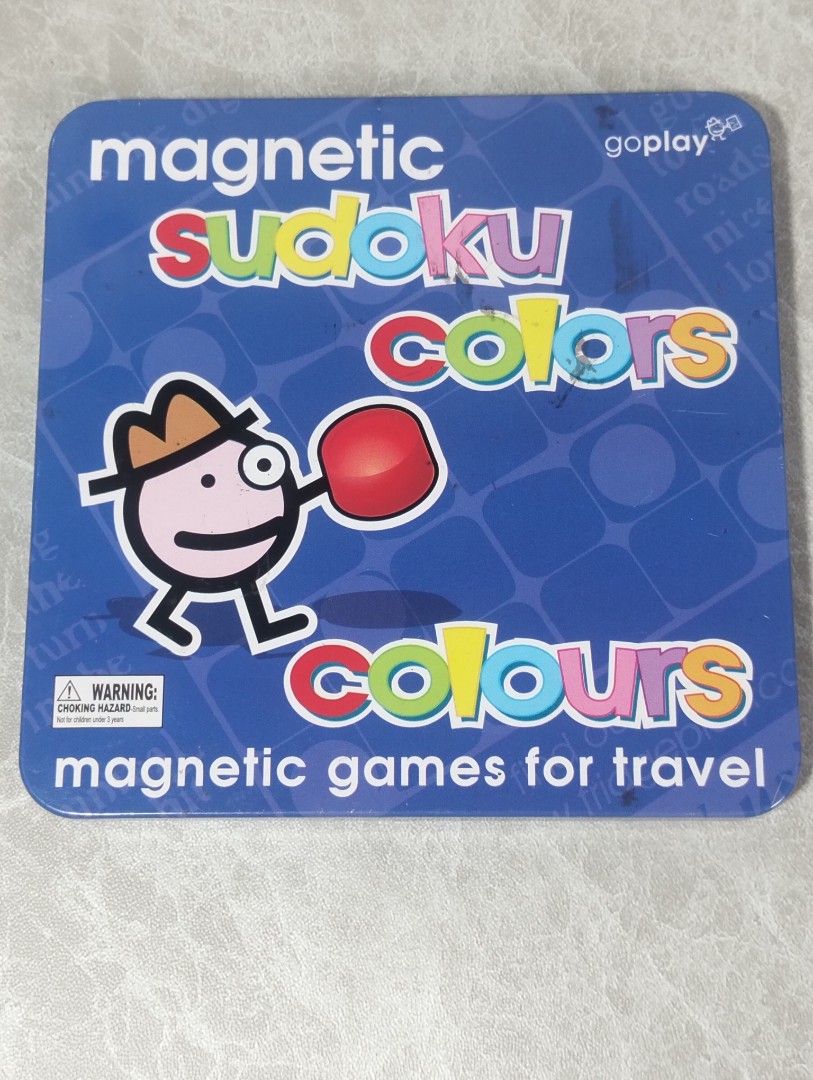 MAGNETIC SUDOKU TRAVEL GAME (Category: Board Games & Puzzles) located in Batangas. Submitted by amerie_store (Listing ID 1449926523, Image 1). Description: ◾WYSIWYG 🫟complete 🫟with minimal dents on tin case 🔊Kindly visit & follow my FB page for more updated Toys,Aniks,etc...🤩 🌈👉AMERIE STORE👈🌈 📌Mine Now,Pay after invoice 📌No refund 📌MOP: Gcash 🚛 Shipping sched every Saturday only via Flash Express.