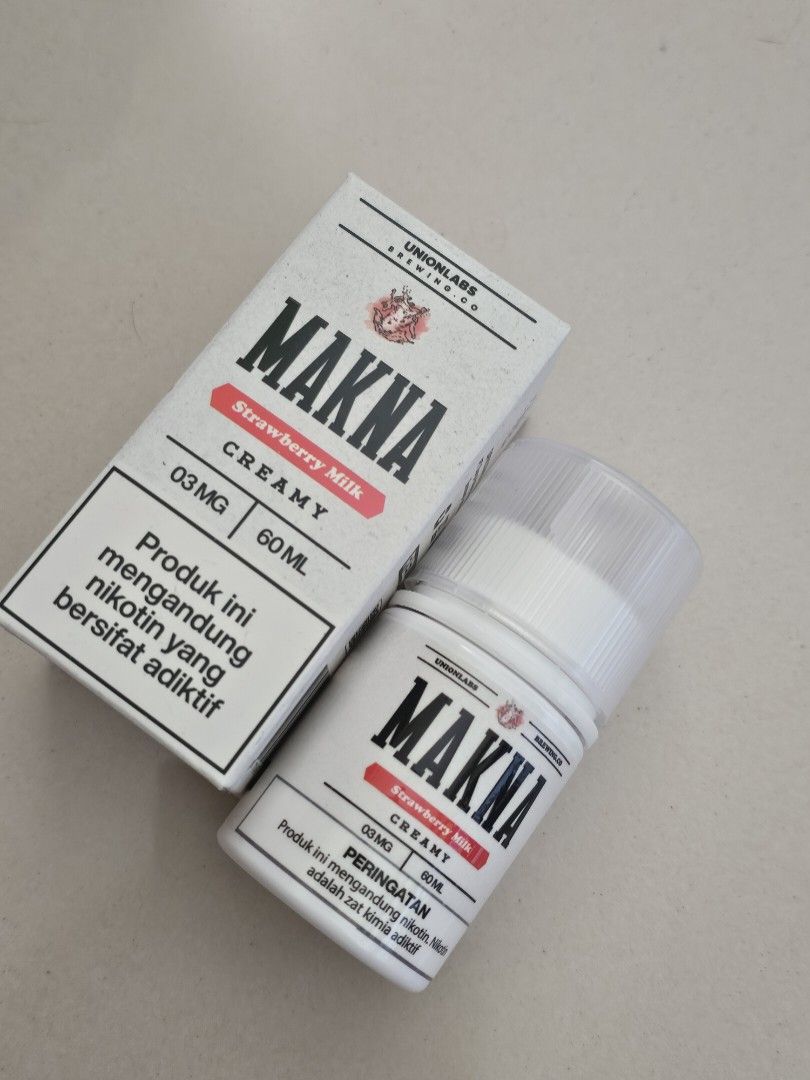 Makna Strawberry Milk Liquid 60 ml 03 mg (Kategori: Others) berada di Surabaya. Dikirim oleh hersprelovedd (ID iklan 1449828216, Gambar 1). Deskripsi: BRAND NEW SEGEL!!!! DIJUAL KARENA GA KEPAKAI BISA OYEN 🍊.