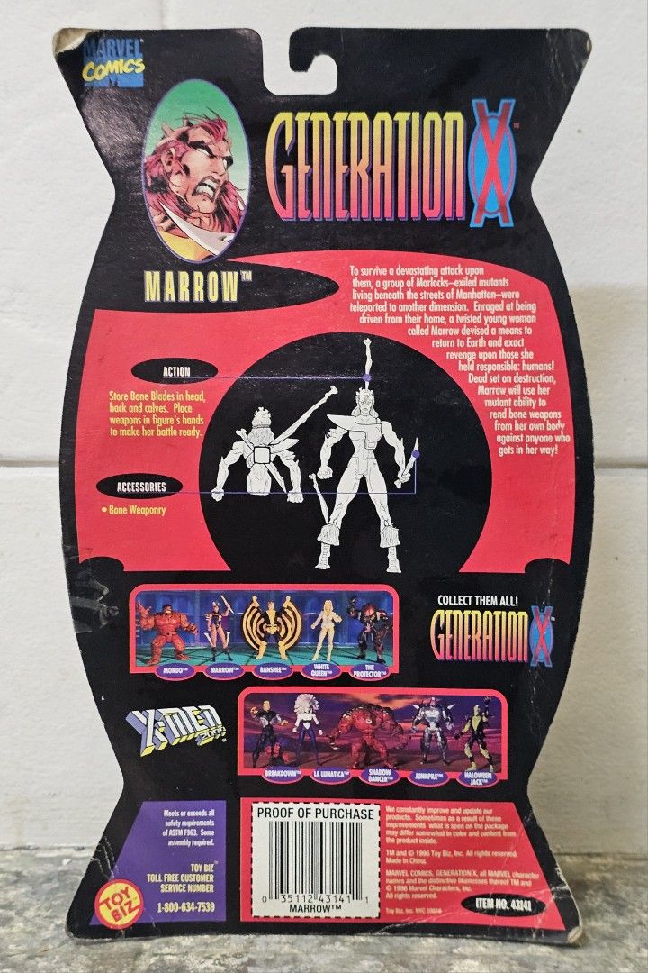 MARROW - 1996 Marvel Comics X-Men Generation X Series (Category: Comics & Manga) located in Quezon City. Submitted by charliebrown_olx (Listing ID 1449887326, Image 3). Description: XMEN, WOLVERINE • New, Factory Sealed • Non-Mint Card, WYSIWYG • Sorry Last Price Already ▪︎ Pickup only at Obudan St Brgy Manresa QC (D.Tuazon St/Banawe St) ▪︎ Shipping thru J&T only P65 w/in NCR & P95 outside NCR ▪︎ GCash Payment TFL!.