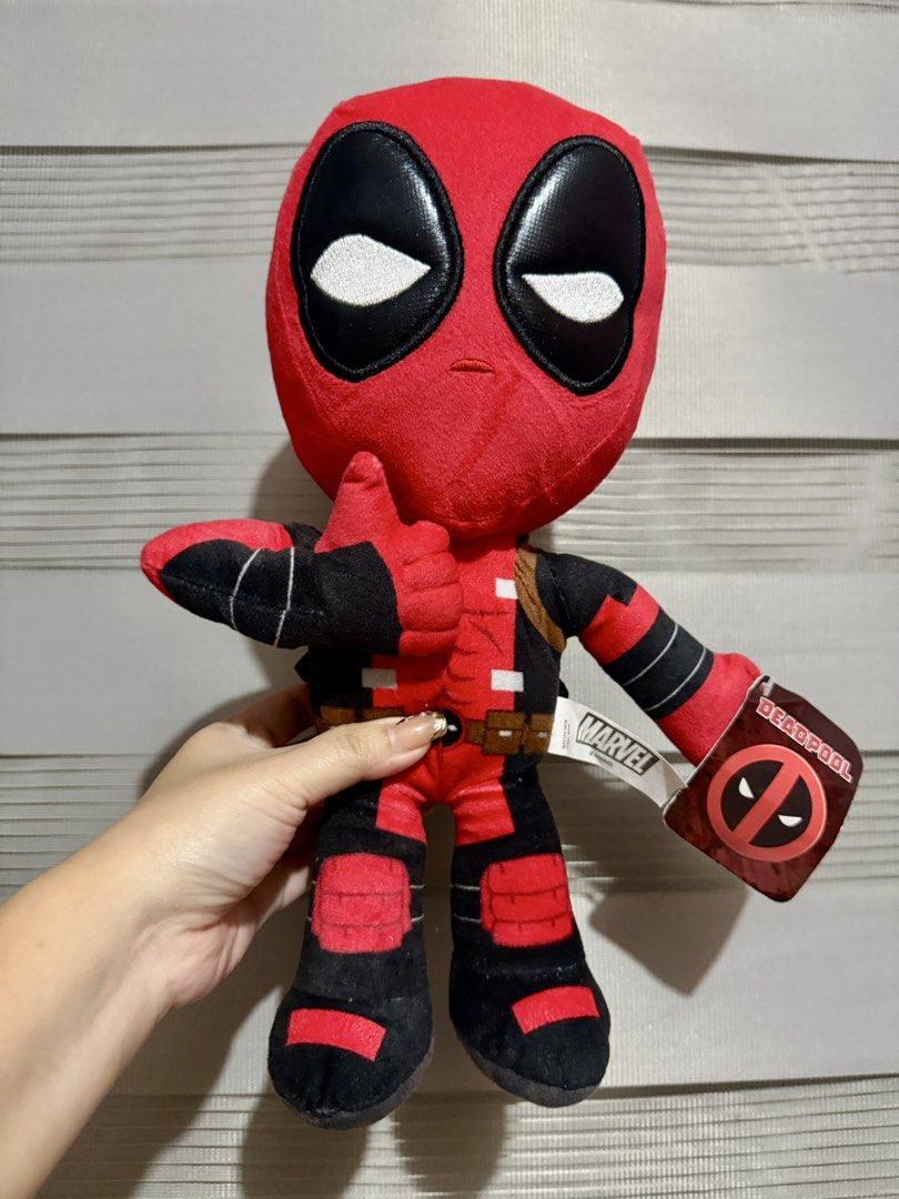 Marvel Deadpool plush (Brand New) (Category: Plushies & Soft Toys) located in Manila. Submitted by bcbg3217 (Listing ID 1449926608, Image 1). Description: ‼️PLEASE READ BEFORE BUYING‼️ Brand new condition with papertag No other inclusions Actual photos are posted No issues or flaws unless stated Please check the photos thoroughly before placing an order JnT regular or Lalamove COD for Metro Manila ⚠️BUY AT YOUR OWN RISK⚠️ Prices are still negotia