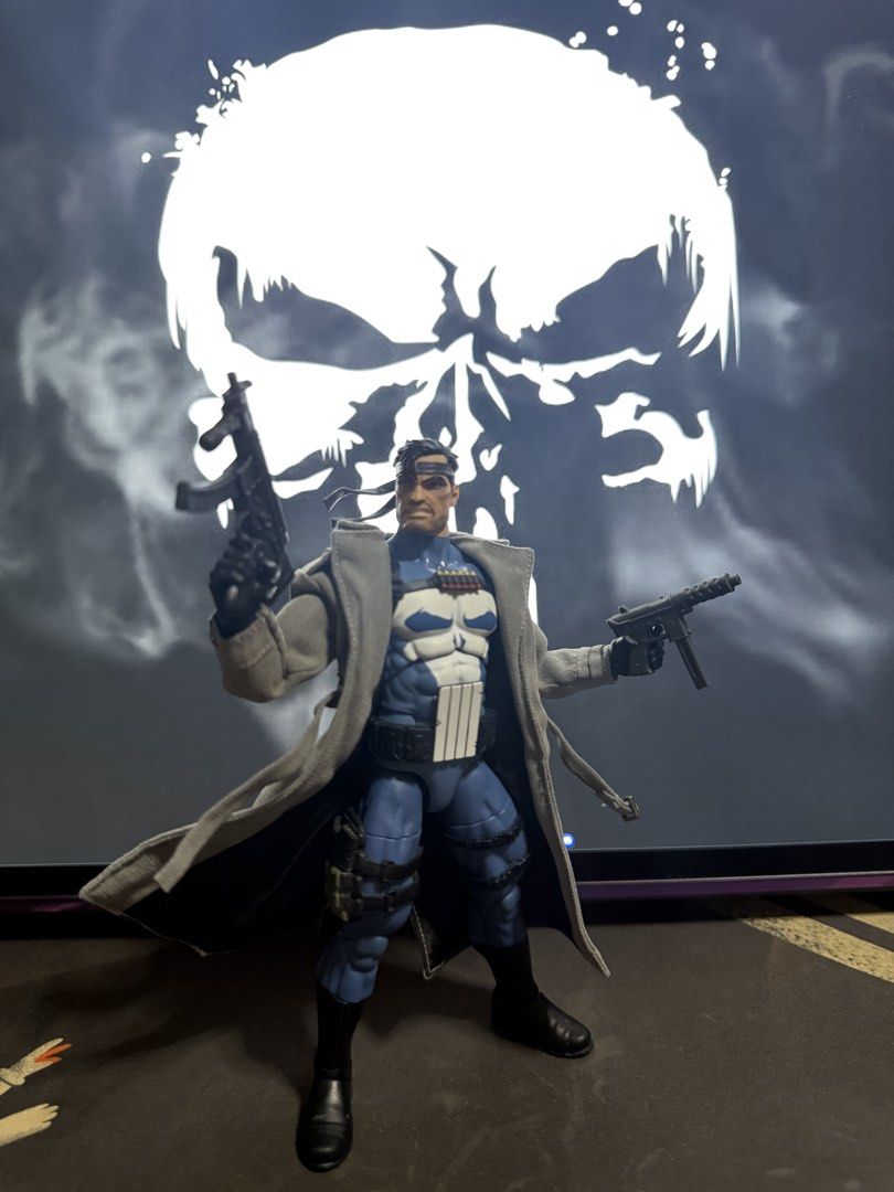 Marvel Legends The Punisher Animated Series (Custom/kitbash) (Category: Figurines & Statues) located in Mandaluyong City. Submitted by jeromeeasy (Listing ID 1449821640, Image 1). Description: ‼️READ‼️READ‼️READ‼️ For sale(open for trades) Custom/kitbash/modded Marvel Legends The Punisher (inspired by the Animated Series 💀) Sobrang angas na custom for the fans of the animated series ni Punisher 💀 Head from 80th Anniversary Body from Gameverse 2