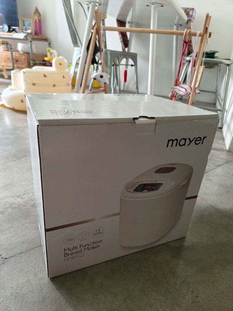 Mayer Multi-Function Bread Maker (Category: Breadmakers) located in Singapore. Submitted by lambretar (Listing ID 1449772304, Image 1). Description: - Mayer multi-function bread maker - Used one or twice - Ideal for making delicious homemade bread.