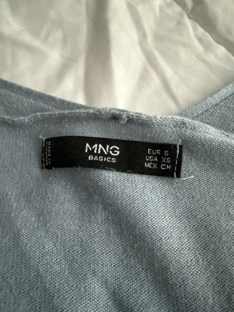 MNG Basics Light Blue V-Neck Long Sleeve Sweater (Category: Longsleeves) located in Manila. Submitted by hrvnqs (Listing ID 1449849121, Image 2). Description: .