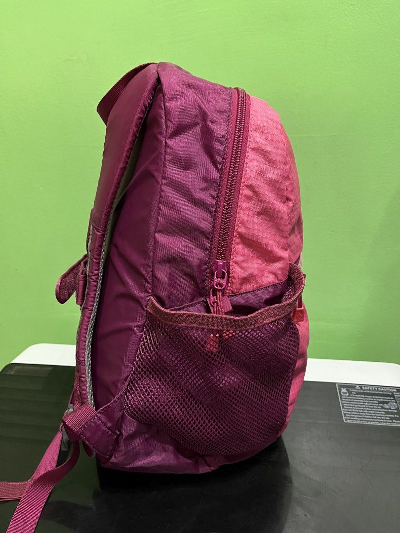 Mont-bell kids girl Backpack (Category: Other Babies Going Out Needs) located in Antipolo. Submitted by marcoandpaolomerchandise (Listing ID 1449837022, Image 2). Description: Mont-bell Branded ‼️ Kids Backpack 🎒 Padded back Strap Preloved Good Condition Minimal Issue Please check last photo May 2 maliit na stitch sa ilalim, accident na slice ng cutter kaya tinahi nalang. From Japan 🇯🇵 PWEDE pang school or travel ng kids 🏷️ 500 Location: Pagr