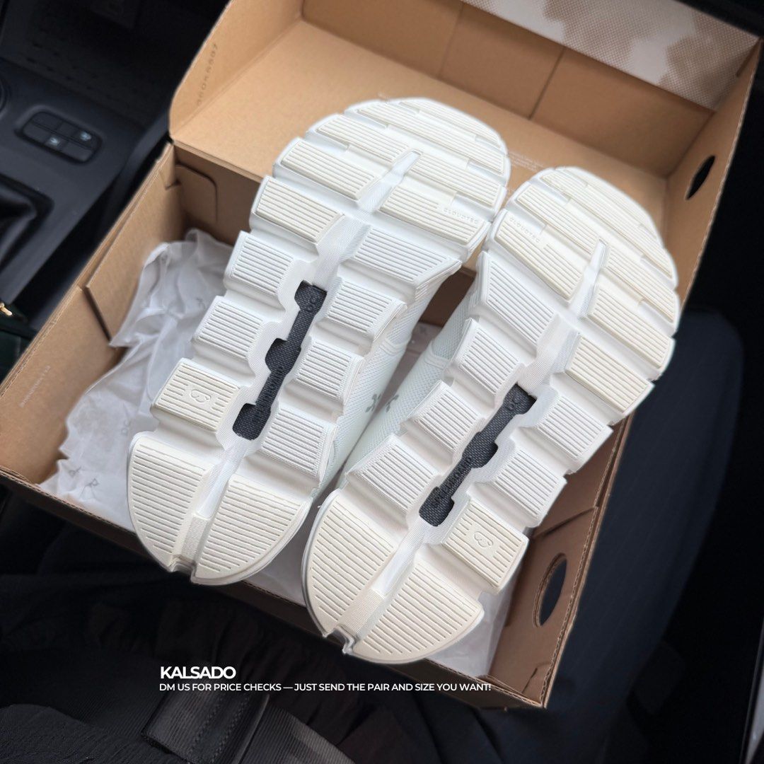 On Cloud 6 all white (Category: Sneakers) located in Marikina City. Submitted by kalsado.ph (Listing ID 1449841206, Image 2). Description: Brand new Legit Dm for other size / colorway Marikina meetups.