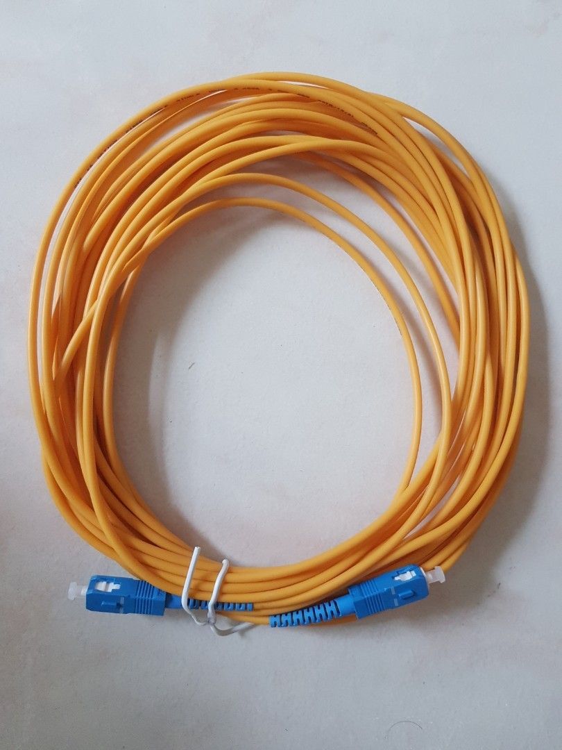10m long fiber Optic Cable with Blue SC Connectors