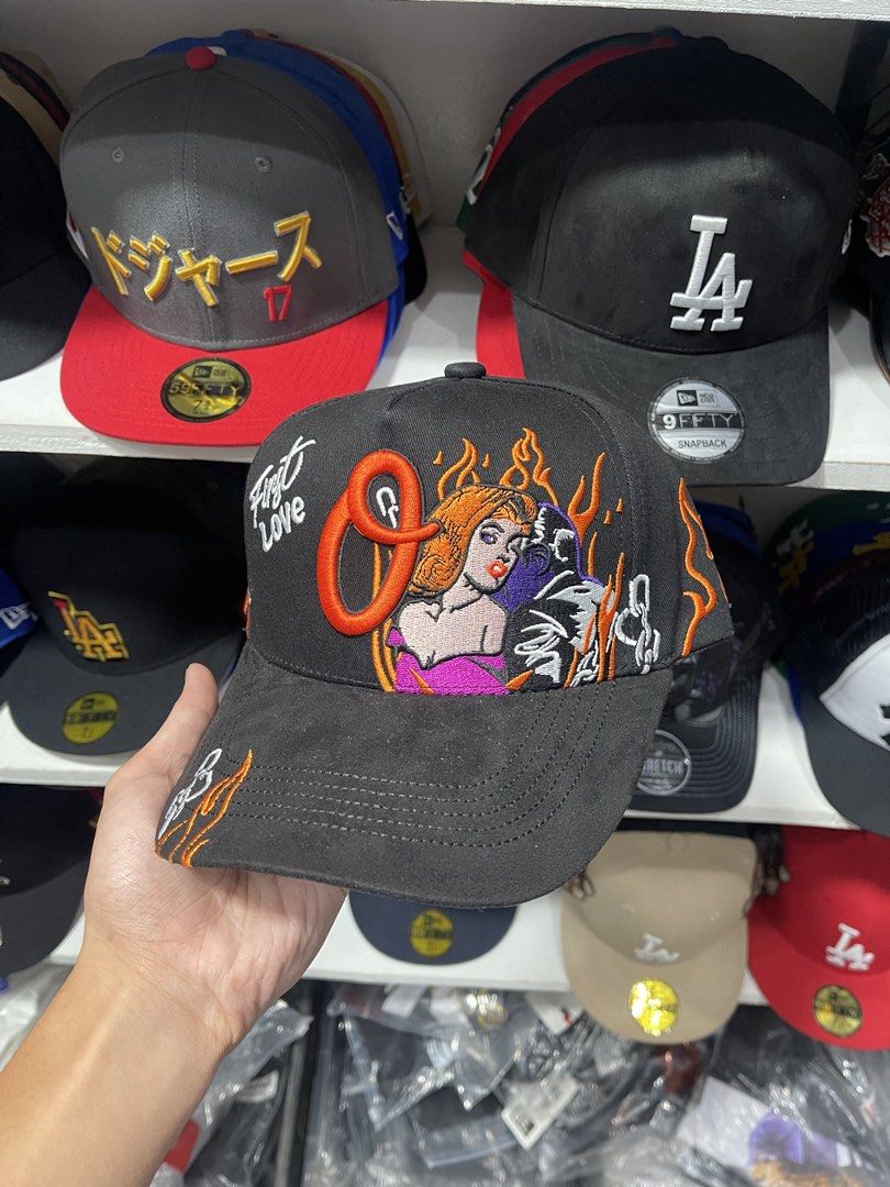 Orioles Fire Cap (Category: Caps & Hats) located in Mandaluyong City. Submitted by adapparelandtech (Listing ID 1449858821, Image 1). Description: Dandy hats x Orcar Ortiz Orioles Logo Brand new with Premium Paperbag Snapback Nationwide shipping.