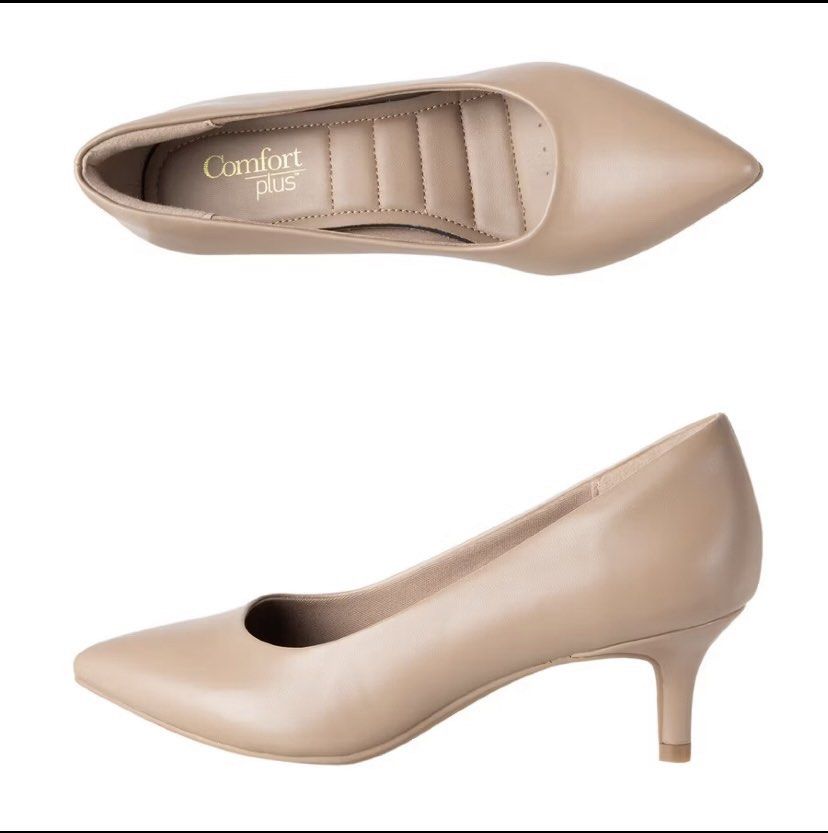 Payless Comfort Plus Nude Pointed Kitten Heels (Category: Heels) located in Makati City. Submitted by tinval (Listing ID 1449809316, Image 2). Description: - Classic nude pointed toe heels - Comfortable low kitten heel - Versatile color goes with everything - Used twice, comes with box.