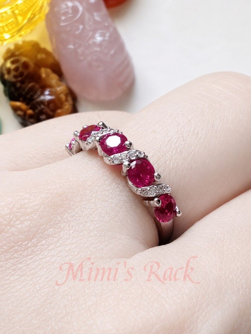 Pink Ruby Adjustable Ring (Category: Rings) located in Taguig. Submitted by mimisrack (Listing ID 1449940254, Image 1). Description: 🩷 Add a pop of elegance to your everyday style with this beautiful Pink Ruby adjustable ring. Featuring vibrant pink ruby stones accented with sparkling zircon details, this ring is perfect for daily wear or special occasions. ✨ Pink Ruby is believed to symbolize: • Love and passion • Confidence and courage • Vital
