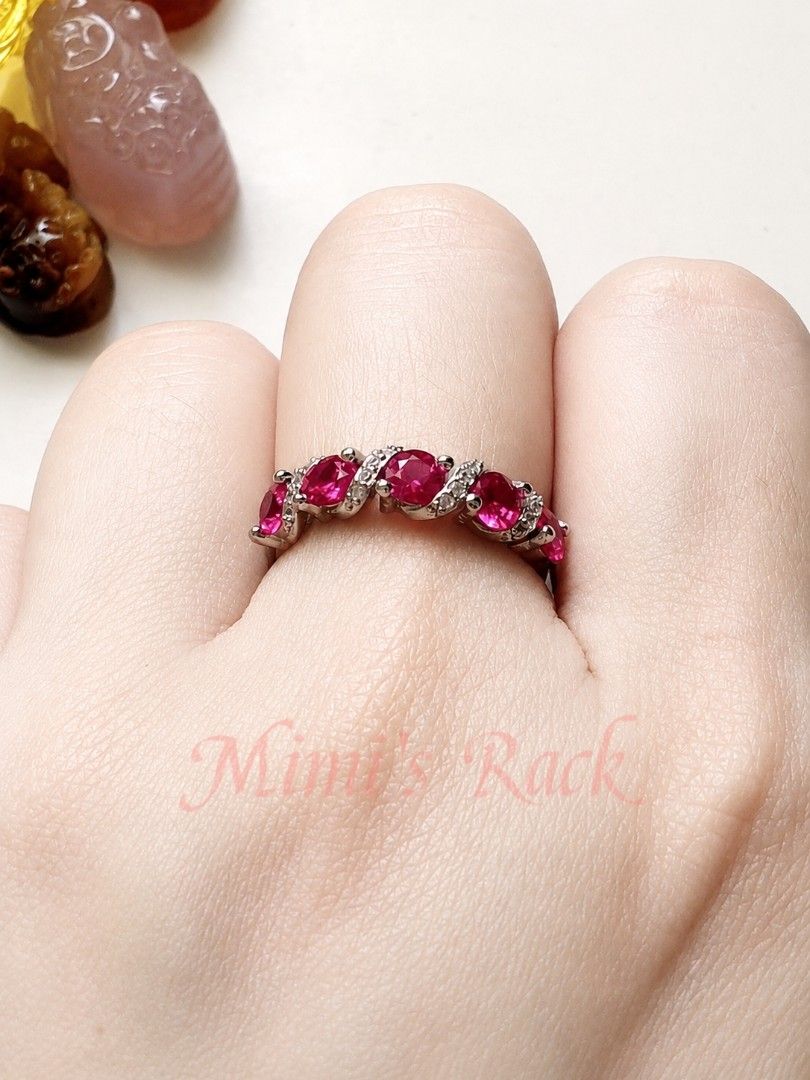 Pink Ruby Adjustable Ring (Category: Rings) located in Taguig. Submitted by mimisrack (Listing ID 1449940254, Image 3). Description: 🩷 Add a pop of elegance to your everyday style with this beautiful Pink Ruby adjustable ring. Featuring vibrant pink ruby stones accented with sparkling zircon details, this ring is perfect for daily wear or special occasions. ✨ Pink Ruby is believed to symbolize: • Love and passion • Confidence and courage • Vital