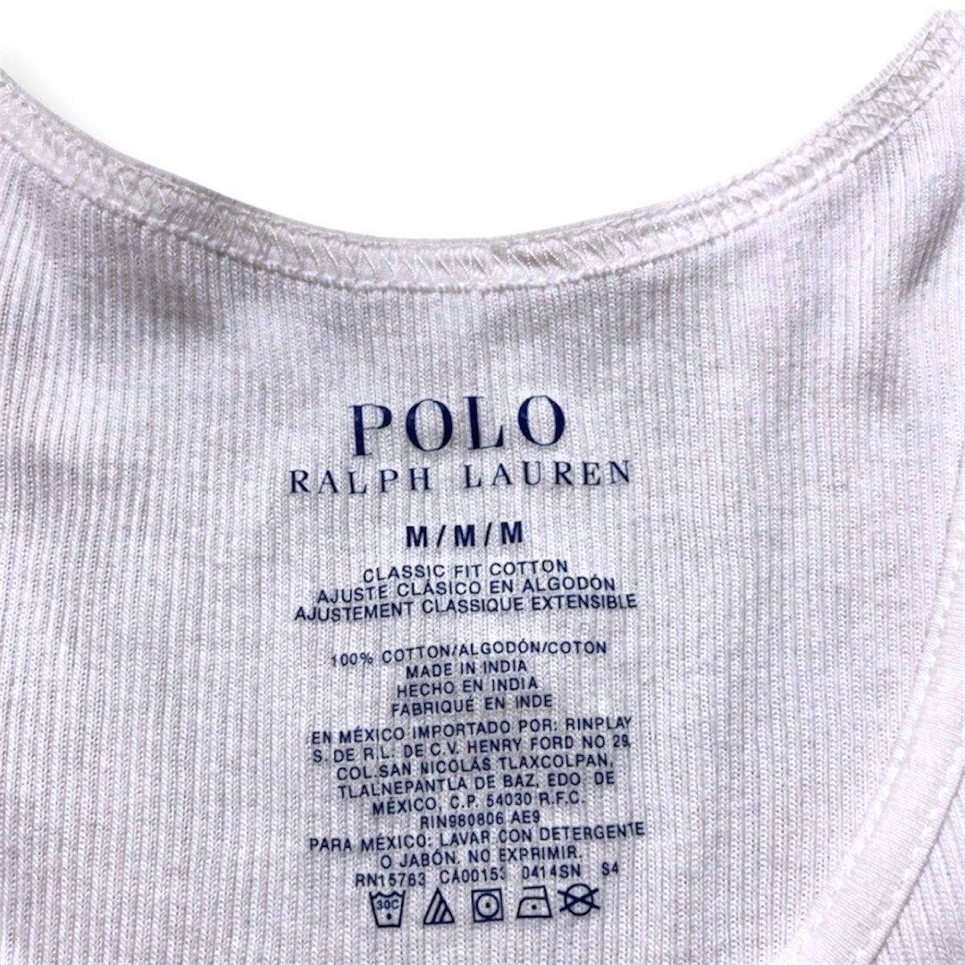 Polo Ralph Lauren White Tank Top (Category: Sleeveless) located in Quezon City. Submitted by dipintheorio (Listing ID 1449856687, Image 2). Description: no issues size medium on tag medium body frame fitting 27 length location: qc.