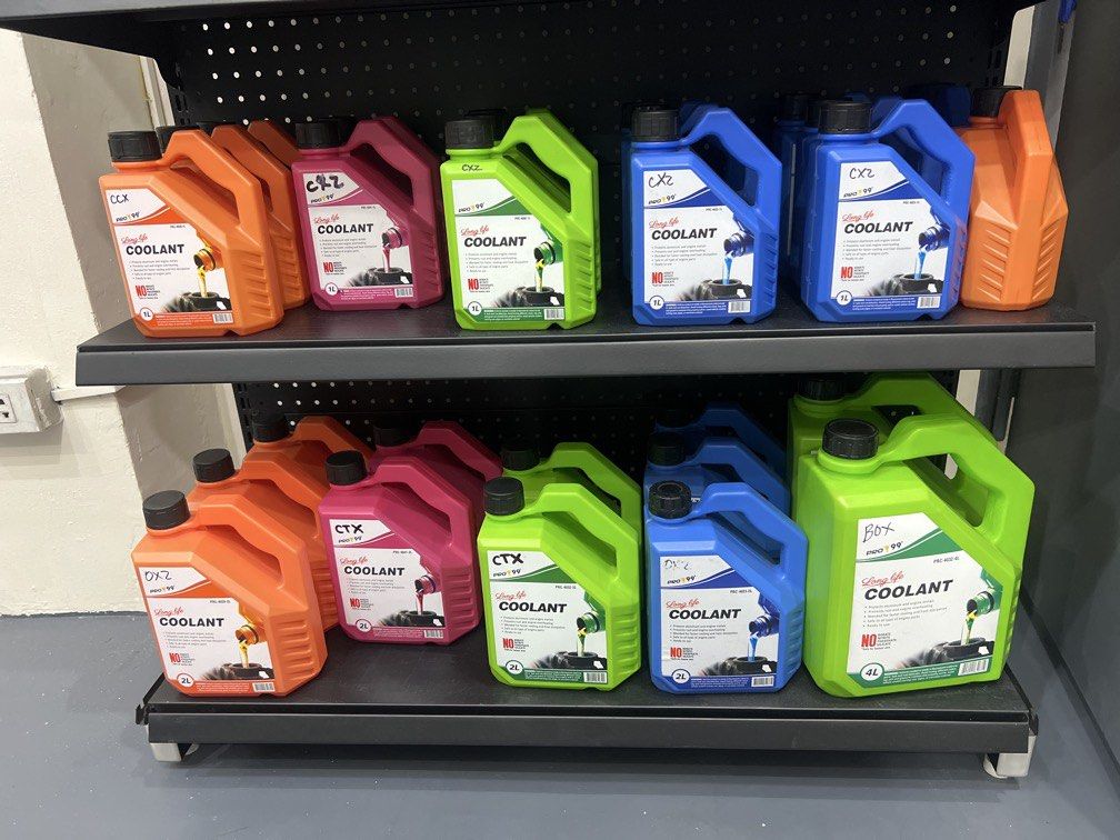Pro 99 Coolant For Radiator Car or Motor (Category: Maintenance Fluids and Filters) located in Makati City. Submitted by electrovox (Listing ID 1449879137, Image 1). Description: 1L 250 2L 350 4L 850.