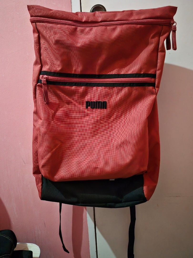 Puma Backpack 30L (Category: Backpacks) located in Bulacan. Submitted by mrk_mdl (Listing ID 1449937327, Image 1). Description: - Red Puma backpack - with laptop compartment - Front zip pocket - Padded straps for comfort - For school, work or travel - Condition is good as new.