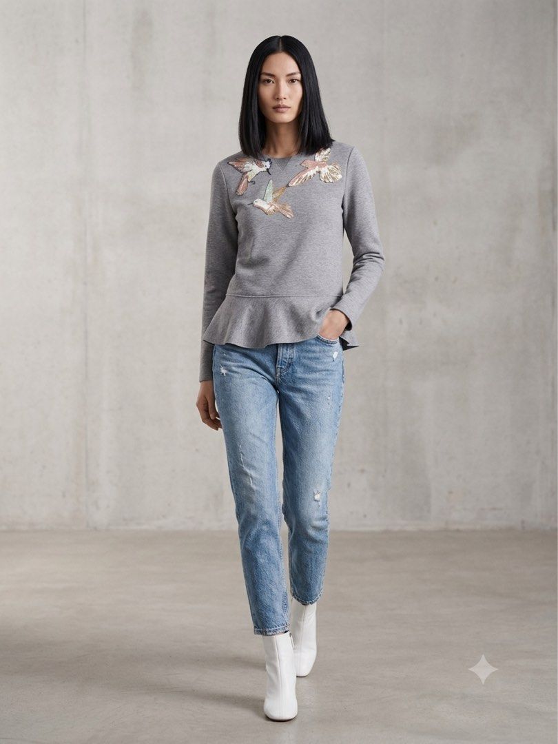 RED BY VALENTINO EMBROIDERED SWEATER (Category: Others Tops) located in Pasig City. Submitted by vetementsdemanila (Listing ID 1449862372, Image 2). Description: RED BY VALENTINO EMBROIDERED SWEATER New without tags Size: SMALL Bust: 36 inches Length: 24 inches P1950 PLUS SHIPPING .