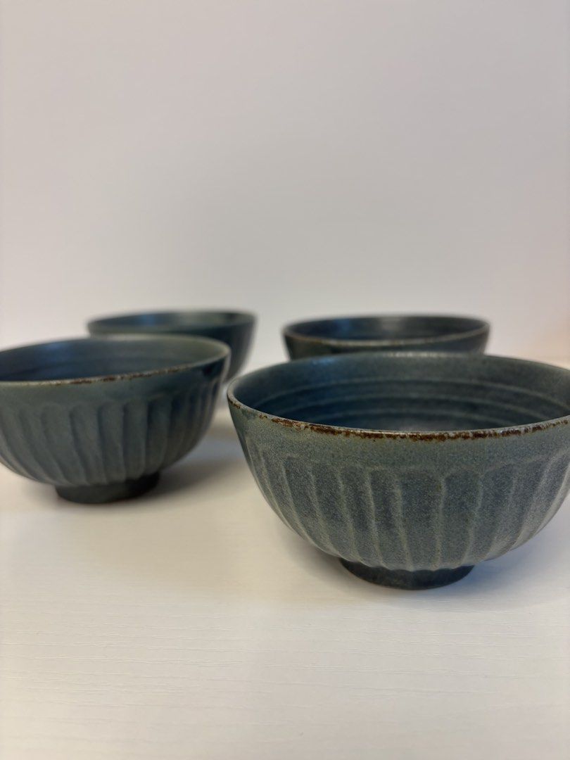 Ribbed Denim Blue Rice Bowl (Category: Other Kitchenware & Tableware) located in Imus. Submitted by tableforfive (Listing ID 1449751701, Image 3). Description: Stoneware 4.5 x 2.5 inches ₱ 299 / pc stock : 4 pcs .
