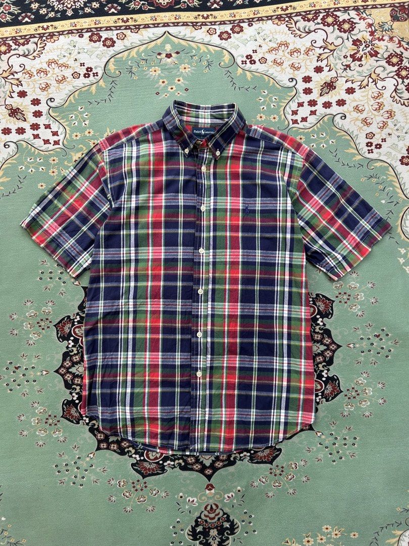 RL Checkered Button-up (Category: Formal Shirts) located in Angeles City. Submitted by outboxph (Listing ID 1449883988, Image 2). Description: CODE: QH16 RL Checkered Button-up Authentic/Legit with tag and wash tag Size: Large on tag Dimensions: 28.5L x 20W Sleeve Length: 9.5L Condition: 9/10 .