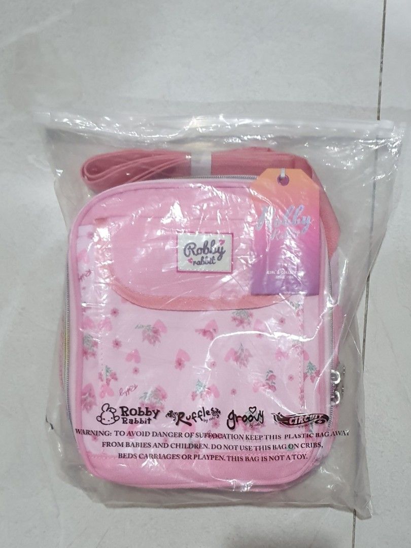 Robby Rabbit Thermal Lunch Bag (Category: Babies & Kids Fashion) located in Makati City. Submitted by an518x (Listing ID 1449763977, Image 1). Description: Brand New with tag Color Pink with print Fixed price 300 po. Pick up/meet up lang po muna now please..
