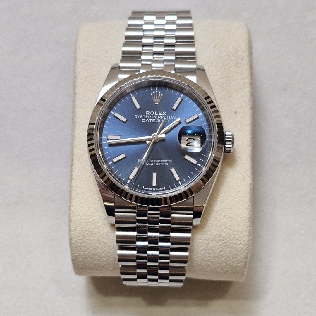 Rolex Datejust 36 Blue Dial Jubilee Bracelet (Category: Luxury Watches) located in Quezon City. Submitted by rhyswatchmnl (Listing ID 1449752052, Image 1). Description: Rolex Datejust Blue 36 Fluted Jubilee 126334 Year 2019 Condition 9.8/10 Full Set 735,000.