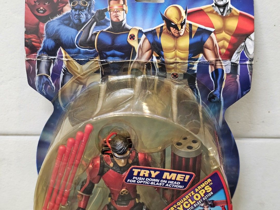 RUBY QUARTZ ARMOR CYCLOPS - 2006 ToyBiz Marvel X-Men Classics Series (Category: Figurines & Statues) located in Quezon City. Submitted by charliebrown_olx (Listing ID 1449882639, Image 2). Description: XMEN, WOLVERINE • New, Factory Sealed • Non-Mint Card, WYSIWYG • Sorry Last Price Already ▪︎ Pickup only at Obudan St Brgy Manresa QC (D.Tuazon St/Banawe St) ▪︎ Shipping thru J&T only ▪︎ GCash Payment TFL!.