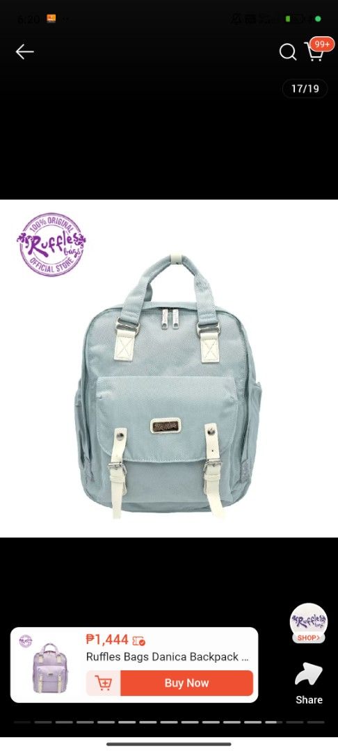 Ruffles Bag (Danica Backpack) (Category: Backpacks) located in Quezon City. Submitted by breykinggg (Listing ID 1449852649, Image 1). Description: -Light Blue Ruffles Backpack -Can fit iPad, 15" laptop -Convenient zipper locations -Bought it for 1200.