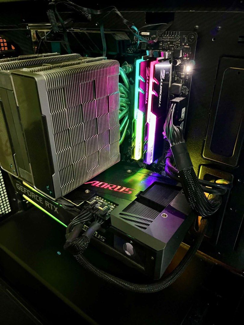 Ryzen 5 5600X + AORUS RTX 3070 Master 8GB (Category: Desktops) located in Cagayan de Oro. Submitted by castillonpam (Listing ID 1449791564, Image 2). Description: Gaming PC Ryzen 5 5600X + AORUS RTX 3070 Master 8GB • ASUS TUF B550M-Plus WiFi II • Ryzen 5 5600X • AORUS RTX 3070 Master 8GB • G.Skill Trident Z RGB 16GB • Kingston 1TB NVMe SSD • DeepCool AK620 Cooler • DeepCool CG560 Case • Corsair CV750 PSU Well-maintained, ready for 1080p/1440p gam