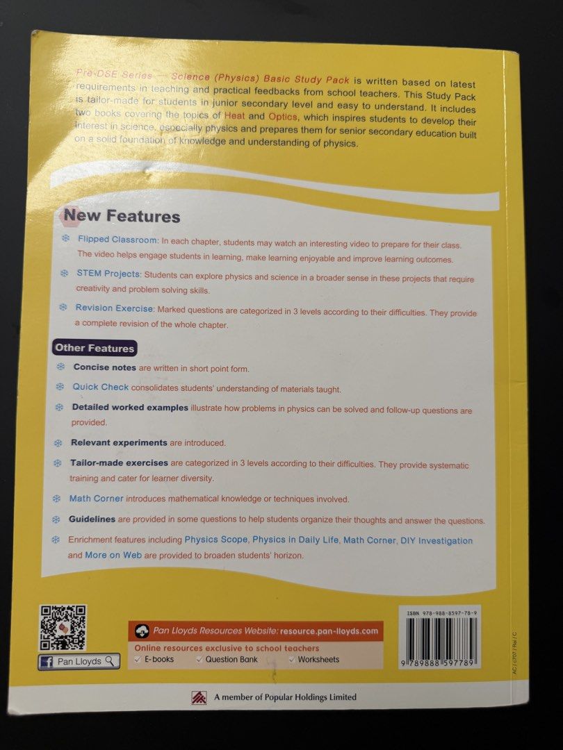 Science (Physics) Basic Study Pack , Heat （分類：教科書）位於 Hong Kong。 由 rosannacmc 提交（商品編號 1449904372，圖片 2）。簡介： Science (Physics) Basic Study Pack , Heat 樂思 Pan Lloyds。
