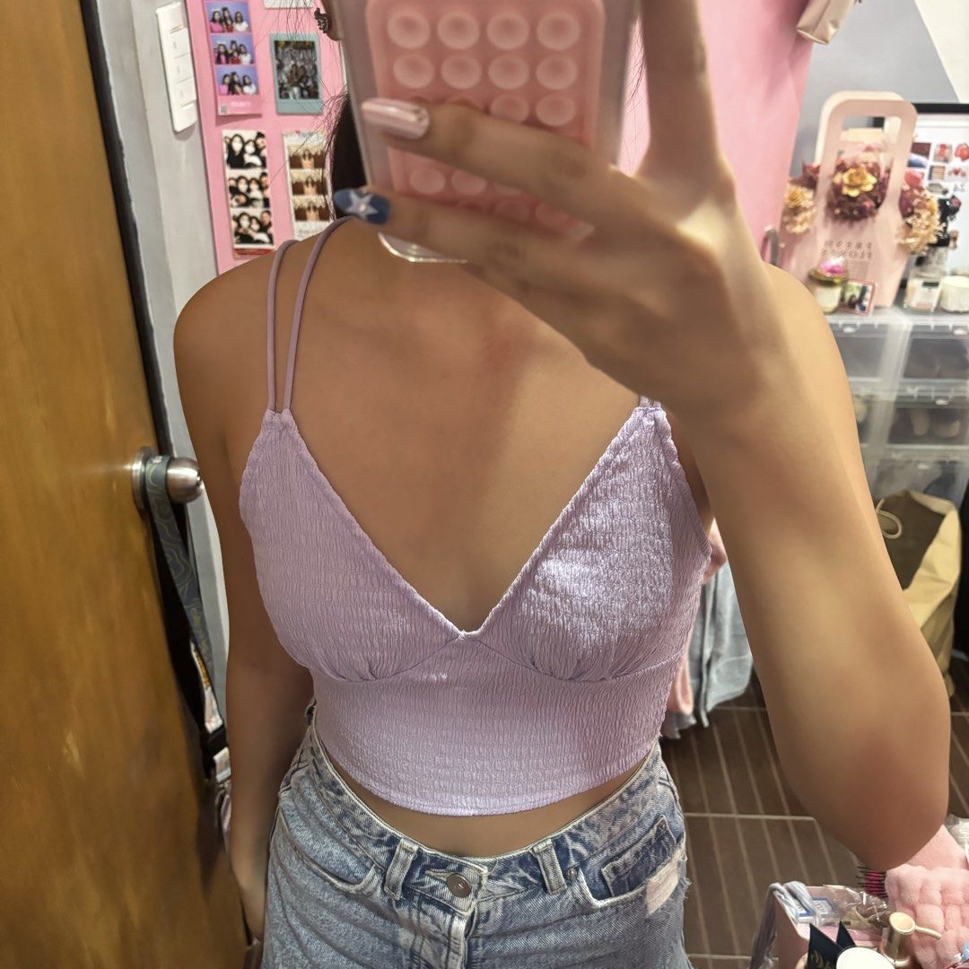 shein purple textured top (Category: Sleeveless) located in Quezon City. Submitted by jagermasterrr (Listing ID 1449850430, Image 1). Description: .