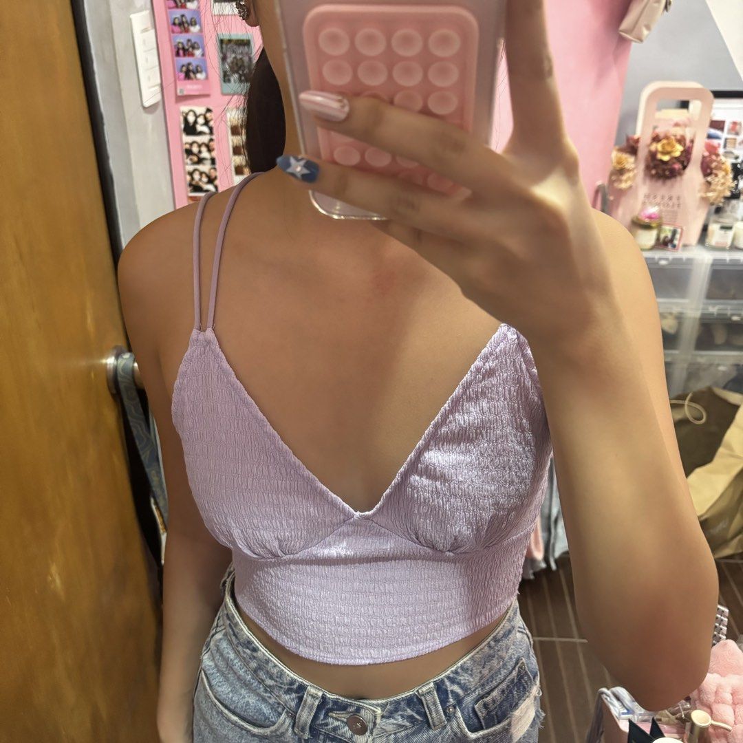 shein purple textured top (Category: Sleeveless) located in Quezon City. Submitted by jagermasterrr (Listing ID 1449850430, Image 2). Description: .