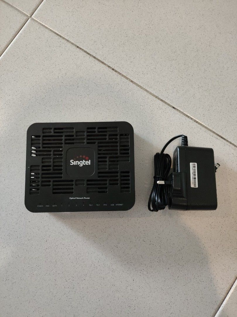 Singtel Optical Network Router with Power Adapter