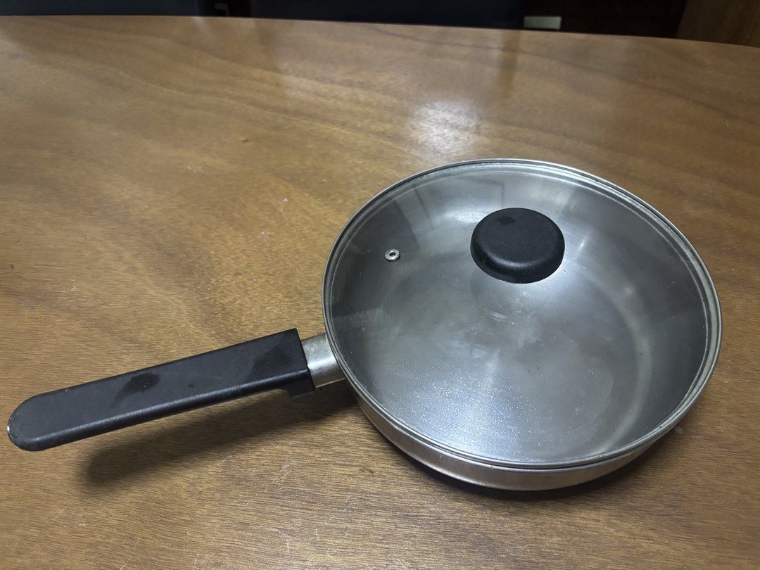 Stainless Steel Frying Pan with Glass Lid