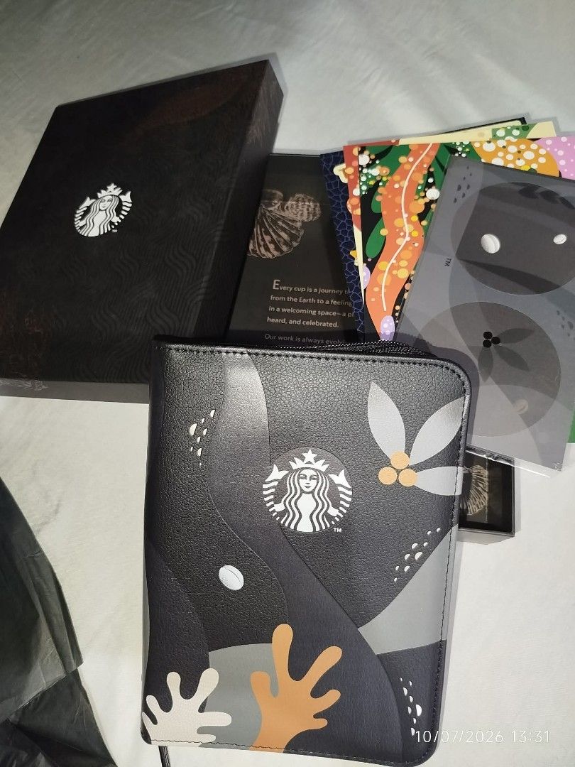 Starbucks 2024 Planner Set with Accessories (Category: Stationery & School Supplies) located in Quezon City. Submitted by chadrison (Listing ID 1449917324, Image 2). Description: - Starbucks 2024 Planner Set - Includes: Planner, decorative stickers, and other inserts - Features a premium textured cover - Comes in its original, complete packaging - Ideal for organizing your 2024 schedule and goals.