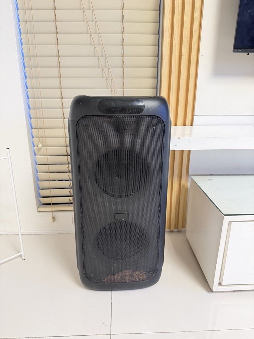 TA-S88 Music Box Portable Speaker (Category: Soundbars, Speakers & Amplifiers) located in Pasig City. Submitted by plslovemeagain (Listing ID 1449838765, Image 1). Description: - Portable speaker with dual drivers - Microphone and guitar inputs included - USB and SD card slots for media playback - Easy controls for volume, playback, and lighting effects - Power on/off switch - Ideal for parties and events.