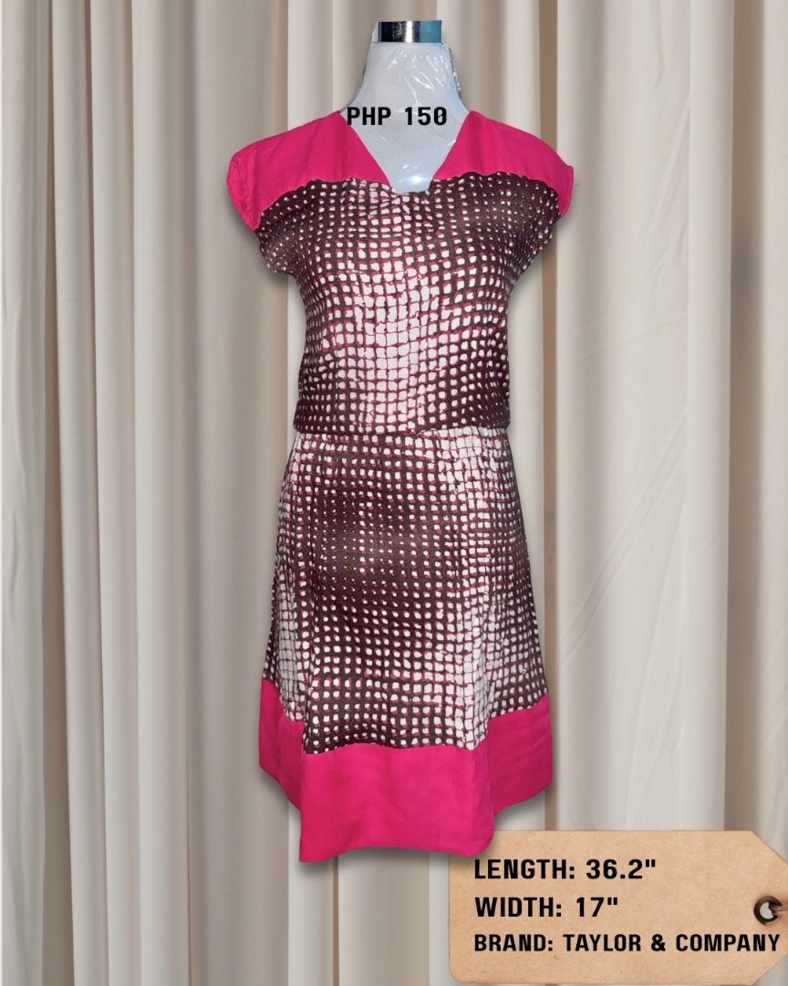 Taylor & Company Pink Block & Pattern Dress (Category: Dresses) located in Makati City. Submitted by rewear_ (Listing ID 1449931042, Image 1). Description: .