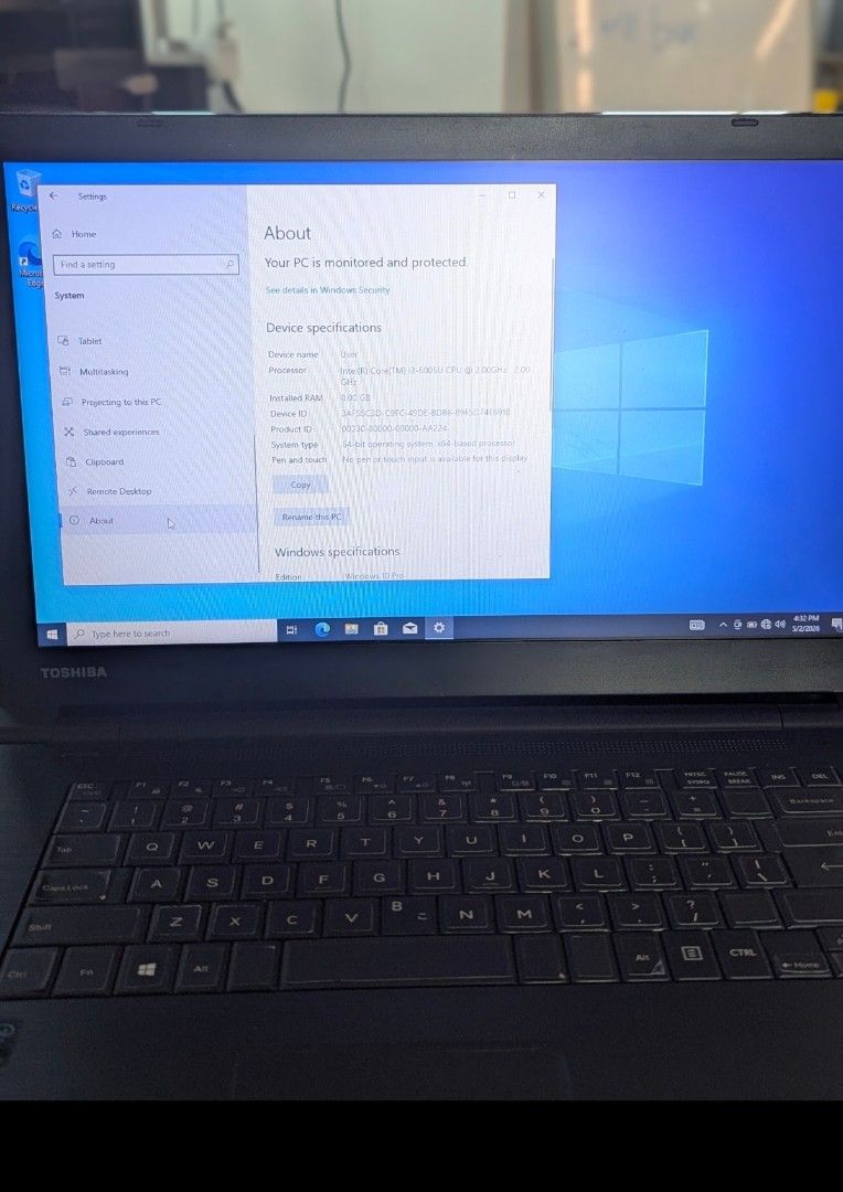 Toshiba Laptop510184852376135681