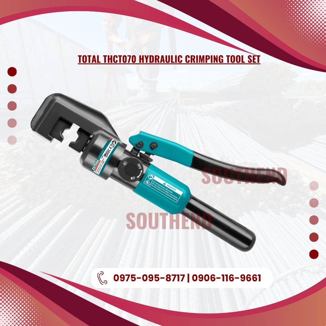 TOTAL THCT070 HYDRAULIC CRIMPING TOOL SET (Category: Everything Else Others) located in Caloocan City. Submitted by jepoy_southendconstruction (Listing ID 1449753424, Image 1). Description: 𝕆ℕ 𝕊𝕋𝕆ℂ𝕂 – ℍ𝕚𝕘𝕙-ℚ𝕦𝕒𝕝𝕚𝕥𝕪 𝕀𝕟𝕕𝕦𝕤𝕥𝕣𝕚𝕒𝕝 & ℂ𝕠𝕟𝕤𝕥𝕣𝕦𝕔𝕥𝕚𝕠𝕟 𝕄𝕒𝕥𝕖𝕣𝕚𝕒𝕝𝕤 𝕃𝕠𝕠𝕜𝕚𝕟𝕘 𝕗𝕠𝕣 𝕢𝕦𝕒𝕝𝕚𝕥𝕪 𝕔𝕠𝕟𝕤𝕥𝕣𝕦𝕔𝕥𝕚𝕠𝕟 𝕒𝕟𝕕 𝕙𝕒𝕣𝕕𝕨𝕒𝕣𝕖 𝕞𝕒𝕥𝕖𝕣𝕚𝕒𝕝𝕤? 𝕎𝕖 𝕤𝕦𝕡𝕡𝕝𝕪 𝕒 𝕨𝕚𝕕𝕖 𝕣𝕒𝕟𝕘𝕖 𝕠𝕗 𝕕𝕦
