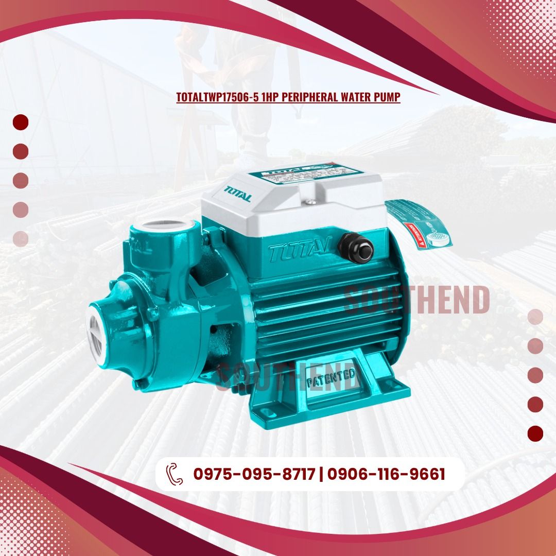 TOTALTWP17506-5 1HP PERIPHERAL WATER PUMP (Category: Everything Else Others) located in Caloocan City. Submitted by jepoy_southendconstruction (Listing ID 1449750174, Image 1). Description: 𝕆ℕ 𝕊𝕋𝕆ℂ𝕂 – ℍ𝕚𝕘𝕙-ℚ𝕦𝕒𝕝𝕚𝕥𝕪 𝕀𝕟𝕕𝕦𝕤𝕥𝕣𝕚𝕒𝕝 & ℂ𝕠𝕟𝕤𝕥𝕣𝕦𝕔𝕥𝕚𝕠𝕟 𝕄𝕒𝕥𝕖𝕣𝕚𝕒𝕝𝕤 𝕃𝕠𝕠𝕜𝕚𝕟𝕘 𝕗𝕠𝕣 𝕢𝕦𝕒𝕝𝕚𝕥𝕪 𝕔𝕠𝕟𝕤𝕥𝕣𝕦𝕔𝕥𝕚𝕠𝕟 𝕒𝕟𝕕 𝕙𝕒𝕣𝕕𝕨𝕒𝕣𝕖 𝕞𝕒𝕥𝕖𝕣𝕚𝕒𝕝𝕤? 𝕎𝕖 𝕤𝕦𝕡𝕡𝕝𝕪 𝕒 𝕨𝕚𝕕𝕖 𝕣𝕒𝕟𝕘𝕖 𝕠𝕗 𝕕𝕦