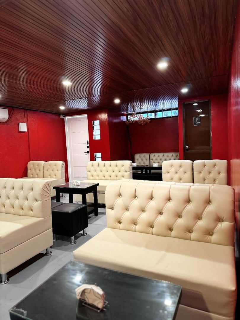 Tufted Sofa (Double and Single) (Category: Sofas) located in Santa Rosa. Submitted by thebuzzbee (Listing ID 1449921913, Image 3). Description: 📌 COMMERCIAL-GRADE LOUNGE SOFA SET (1 Double + 1 Single) Used for 2 years in a bar setup. Structurally heavy-duty! Single: 1200 Double: 2400 ✨ FEATURES & MATERIAL: • Material: Synthetic leather (liquid-resistant, wipeable) • Base/Legs: Chrome metal footing (highly stable, built for heavy traffic) • Style