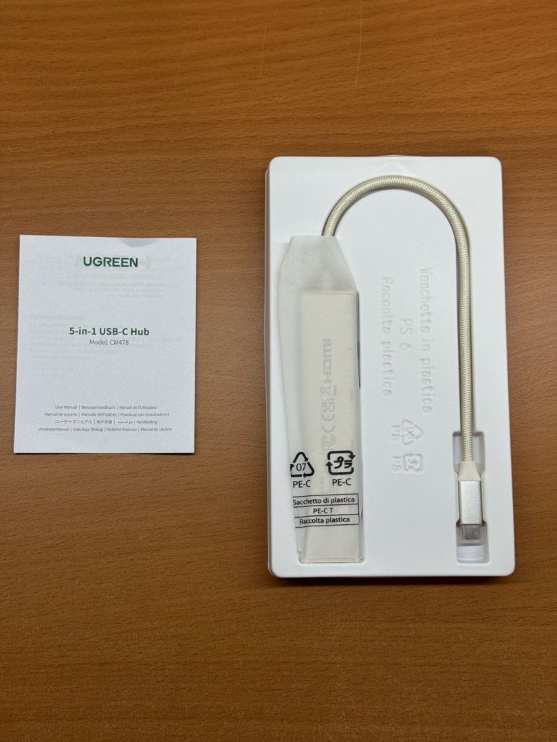 UGREEN 5-in-1 USB-C Hub 4K 30Hz PD 100W