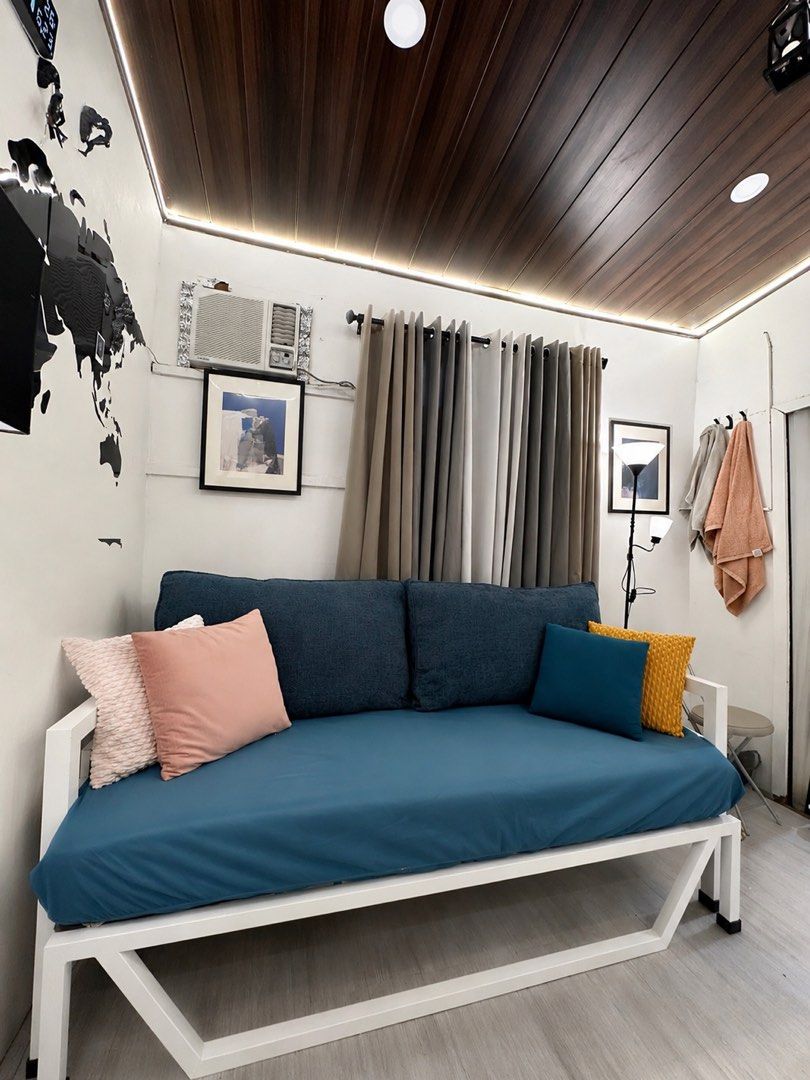White Metal Daybed with Pullout (Category: Bed Frames & Mattresses) located in Caloocan City. Submitted by toniluigi515 (Listing ID 1449787278, Image 3). Description: FOR SALE: Brand New White Metal Daybed with Pullout – ₱22,000 (Frame only) ₱24,000 (Frame + 2 XXL pillows) ₱28,000 (Frame + 2 IKEA Mattresses) Rfs: migrating ✔️Extra Thickened Posts ✔️ Powdered Coated White ✔️ Oriental Design and Modern ✔️ Perfect for condos and small spaces ✔️ Seat