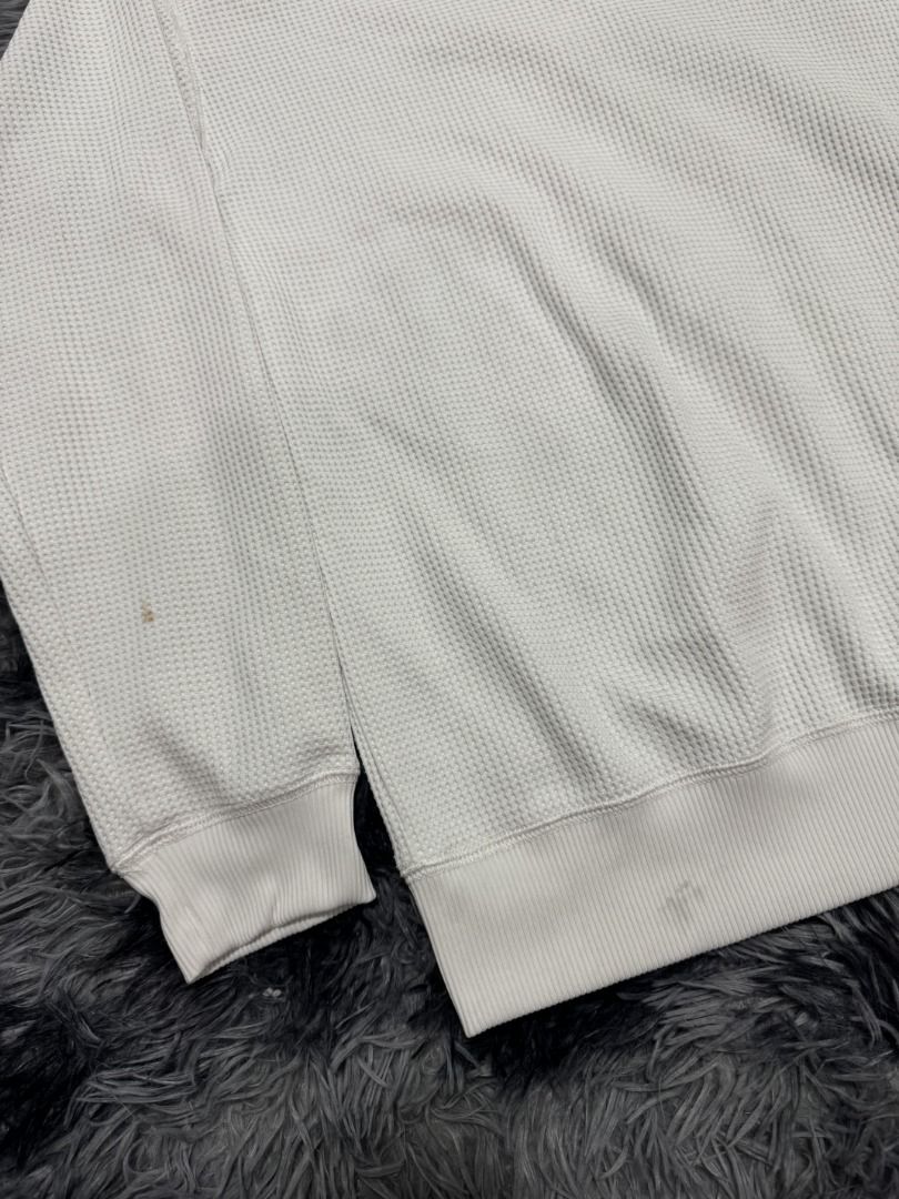 White Waffle Knit Crewneck Sweatshirt (Category: Coats, Jackets and Outerwear) located in Puerto Princesa. Submitted by 22B_Garments (Listing ID 1449808973, Image 2). Description: WIDTH: 27 LENGTH: 21.