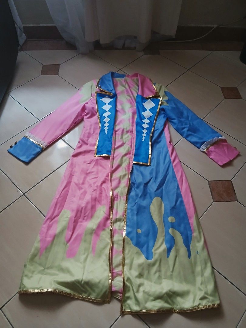 [WTS] Rui Kamishiro Cosplay - Project Sekai / PJSK (Full Set: Shoes & Wig Included!) (Category: J-pop) located in Shah Alam. Submitted by semishu_ji (Listing ID 1449824723, Image 2). Description: A full set of Rui Kamishiro Cosplay Including: - Long Colourful Jacket - Black Vest - Blue Shirt * White Pants (Modified) * Safety Pinned Green Ribbon * Black Shoes (Size 42) * Wig (Styled by Me) Other things to know about: * Size M * Male Size Reason fo