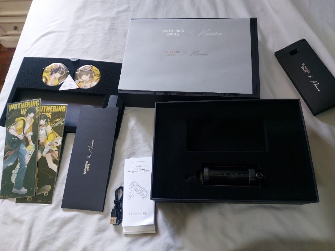 Wuthering Waves x Moondrop Limited Edition Merchandise Set (Category: Earphones) located in Caloocan City. Submitted by mjting01 (Listing ID 1449767793, Image 2). Description: Selling an unused Wuthering Waves x Moondrop limited edition bluetooth earbuds Complete with box and all parts of the bundle Only opened for checking.
